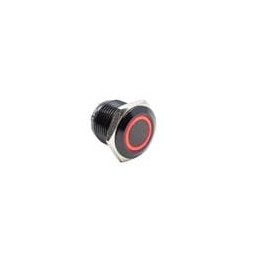 1 pcs : PV6F24011-3R1-M15 - Pushbutton Switches Anti-vandal, SPST, Off-(On), Panel Mount, Front, Black, LED, RGB, IP65