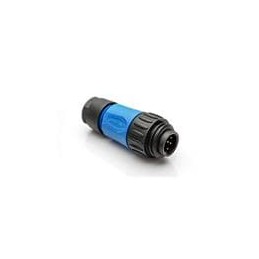 1 pcs : C016 10H006 000 10 - Standard Circular Connector 6+PE MALE STRAIGHT BLUE CRIMP