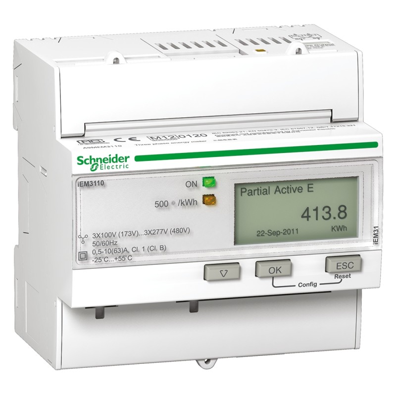 1 pcs - Schneider Electric LCD Energy Meter, Type Energy Meter