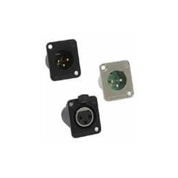 1 pcs : DE3FB - XLR Connectors 3P F XLR BLK/SLV S/CUP DE