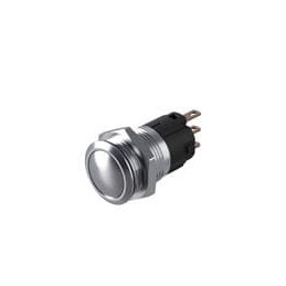 1 pcs : 82-4571.1000 - Pushbutton Switches 82-4571.1000.pushbutton.momentary.16 mm.aluminium natural.flush/convex.no LED.no colo