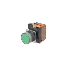 1 pcs : A22NL-BGM-TGA-G100-GC - Pushbutton Switches Assm, FG, Plas Bzl, Green, 1NO