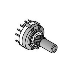 1 pcs : SR2612F-0206-21R0B-D8-N - Rotary Switches 2POLE 6POS RND SHAFT