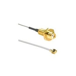 1 pcs : CSI-SGFE-200-UFFR - RF Cable Assemblies SMA Gold Jack (Female) Bulkhead Front Mount (CONSMA015-G-1.13) to Right Angle MH