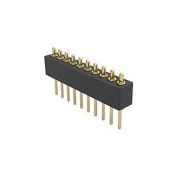 1 pcs : 854-22-010-10-004101 - Headers & Wire Housings Low-Profile 10 Pos. .050' Pitch Through-Hole Spring-Loaded Connector, Sin