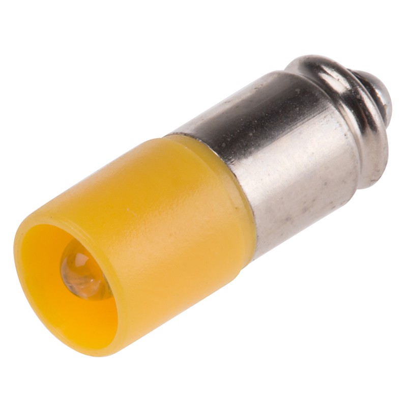 1 pcs - RS PRO Yellow LED Indicator Lamp, 24V ac/dc, Midget Groove Base, 6mm Diameter, 630mcd