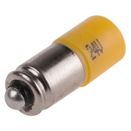 1 pcs - RS PRO Yellow LED Indicator Lamp, 24V ac/dc, Midget Groove Base, 6mm Diameter, 630mcd