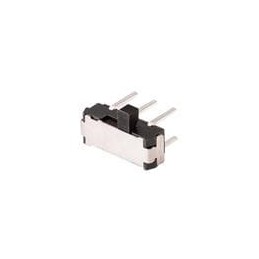 1 pcs : SLW-91353-2A-RA-D - Slide Switches 9.1 x 3.5 x 3.5 mm, 2 mm Raised Slide Actuator, Right-Angle, Through Hole