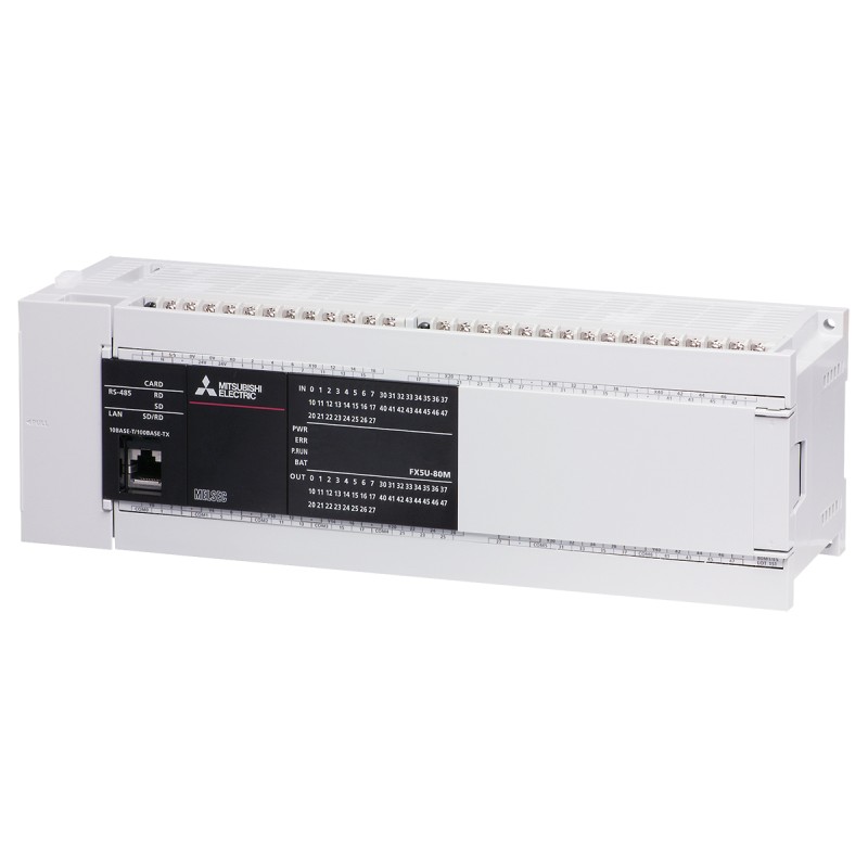1 pcs - Mitsubishi FX5U Series PLC CPU for Use with MELSEC IQ-F Series IQ Platform-Compatible PLC, Relay, Transistor Output,