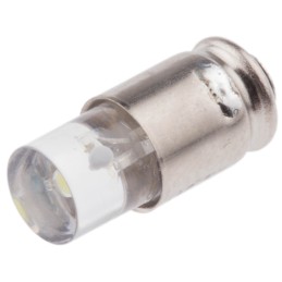 1 pcs - Marl White LED Indicator Lamp, 24 - 28V dc, Midget Groove Base, 4.9mm Diameter, 14000mcd