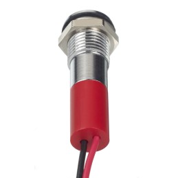 1 pcs - RS PRO Red Panel Mount Indicator, 24V dc, 8mm Mounting Hole Size, Lead Wires Termination, IP67