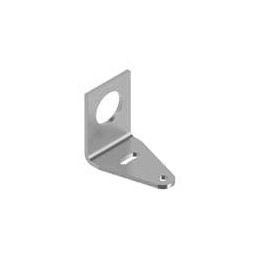 1 pcs : SMB18A - Mounting Fixings Bracket: 18 mm Right-Angle-mount, Material: 11 Gauge Stainless Steel, Curved mounting slot for