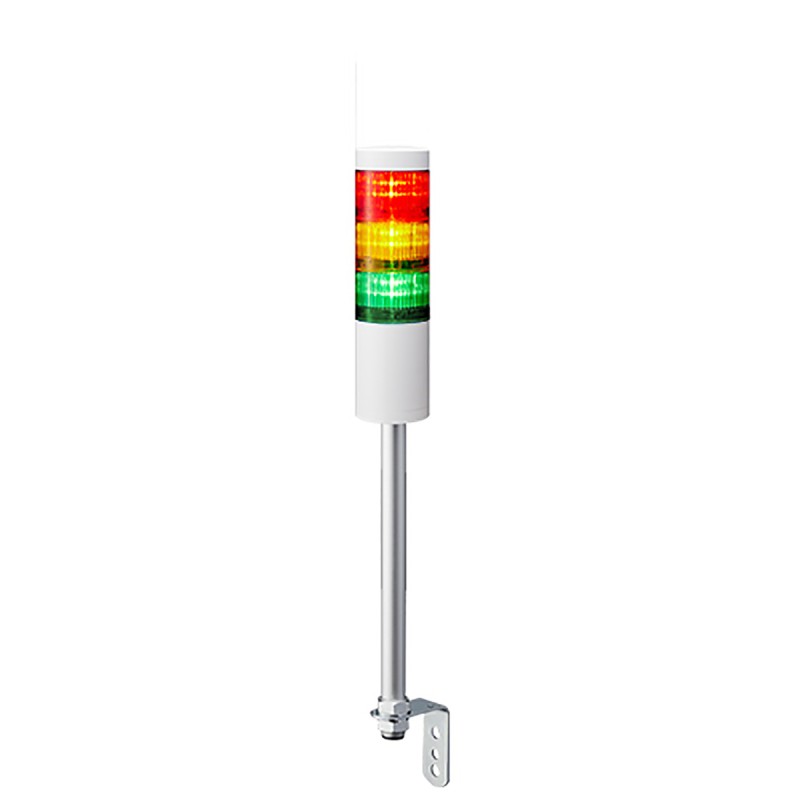 1 pcs - Patlite LR6 Series Coloured Signal Tower, 3 Lights, 24 V dc, Pole Mount