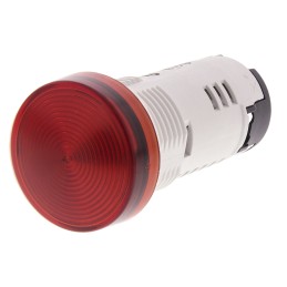 1 pcs - Schneider Electric, Harmony XB7, Panel Mount Red LED Pilot Light Head, 22mm Cutout, Round, 24V