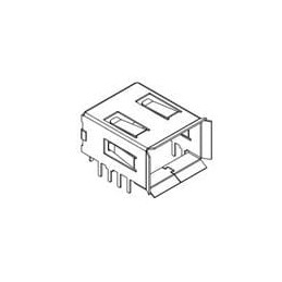 1 pcs : OCTI140500 - I/O Connectors R/A SFP cage PipTray