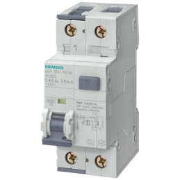 1 pcs - Siemens RCBO, 16A Current Rating, 2P Poles, 30mA Trip Sensitivity, Sentron Range