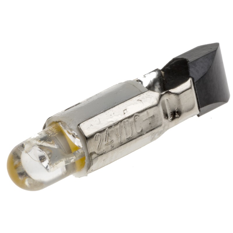 1 pcs - RS PRO Yellow LED Indicator Lamp, 24V ac/dc, Telephone Slide Base, 5.5mm Diameter, 300mcd