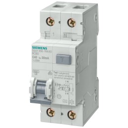 1 pcs - Siemens RCBO, 20A Current Rating, 2P Poles, 30mA Trip Sensitivity, Sentron Range