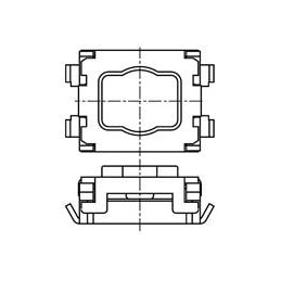 1 pcs : EVP-AA902Q - Tactile Switches Swtch Lite Touch SMD 1.7mm ht J-bent 5.0N