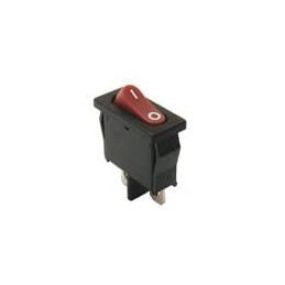 1 pcs : R6ABLKBLKAF - Rocker Switches 10A 125VAC SPST On-Off Black/Black