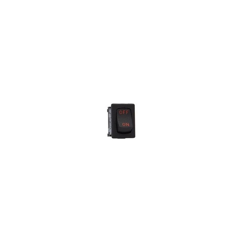 1 pcs : 651122-BB-1V - Rocker Switches 1-pole, ON - None - OFF, 10A 125-250VAC 1/4 HP, Non-Illuminated Matte Black with Visi-Red