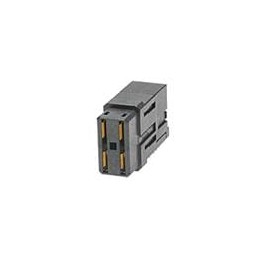1 pcs : 78248-1001 - High Speed/Modular Connectors IMPCT PWR4PR RA RCPT CAP PF.76AuLF 4Ckt