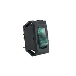 1 pcs : LRA511-CB-B/012V - Rocker Switches 1-pole, OFF - None - ON, 10A 30VDC not HP rated, Illuminated Clear Blue Rocker Switch