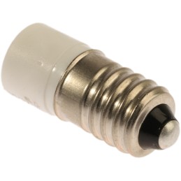 1 pcs - RS PRO White LED Indicator Lamp, 12V ac/dc, E10 Base, 10mm Diameter, 2070mcd