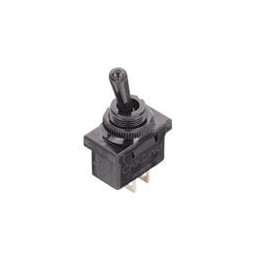 1 pcs : DA100-BB-B - Toggle Switches 1-pole, ON - None - OFF, 5A/10A 250VAC/125VAC 1/2 HP, Non-Illuminated Black Bat Style Toggl