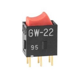 1 pcs : GW22RCP - Rocker Switches DPDT ON-ON RED ROCKER ACTUATOR