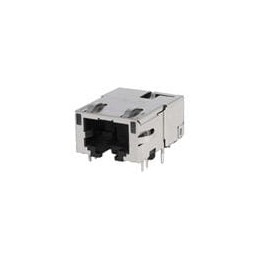 1 pcs : G10-1GHT-056H - Modular Connectors / Ethernet Connectors MagJackRJ45,1X1,10G,NON_POE,TAB DOWN,GY/G,WAVE SOLDER