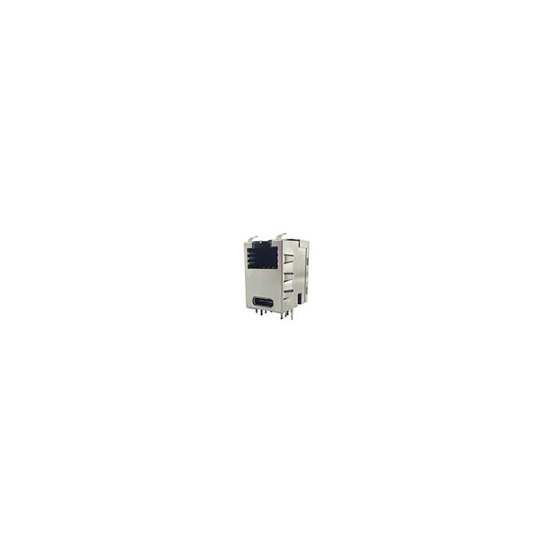 1 pcs : RJE4E1881401 - Modular Connectors / Ethernet Connectors Cat5e Over USB C With Shield with LED