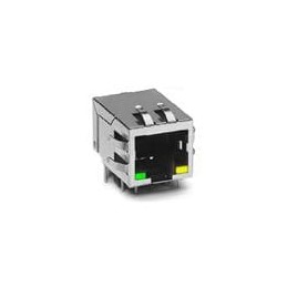 1 pcs : JX10-0061NL - Modular Connectors / Ethernet Connectors 100Base-TX NonPoE RJ45 1-Port Side THT