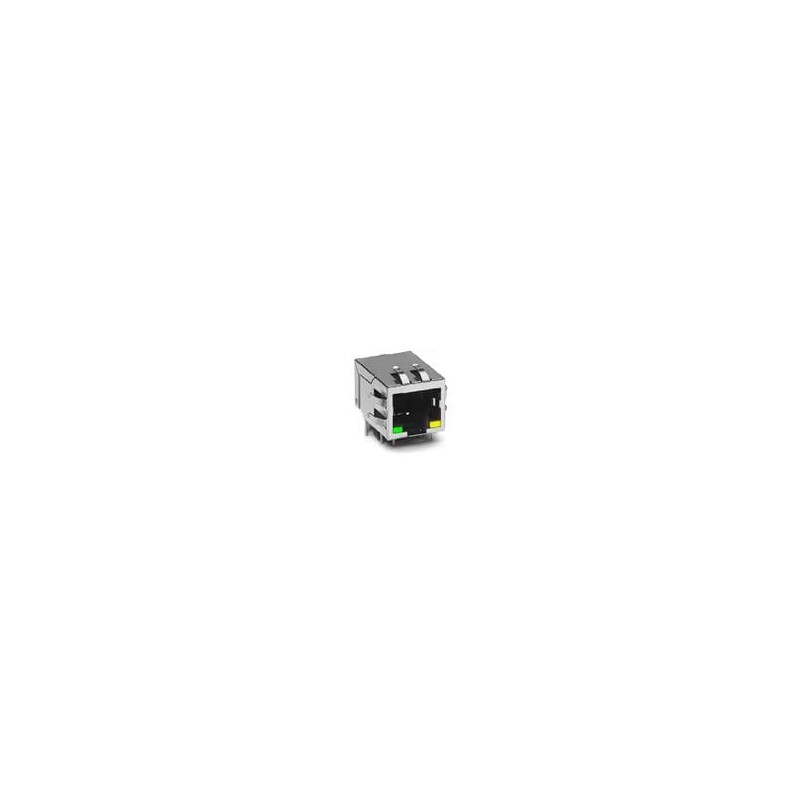 1 pcs : JX10-0061NL - Modular Connectors / Ethernet Connectors 100Base-TX NonPoE RJ45 1-Port Side THT
