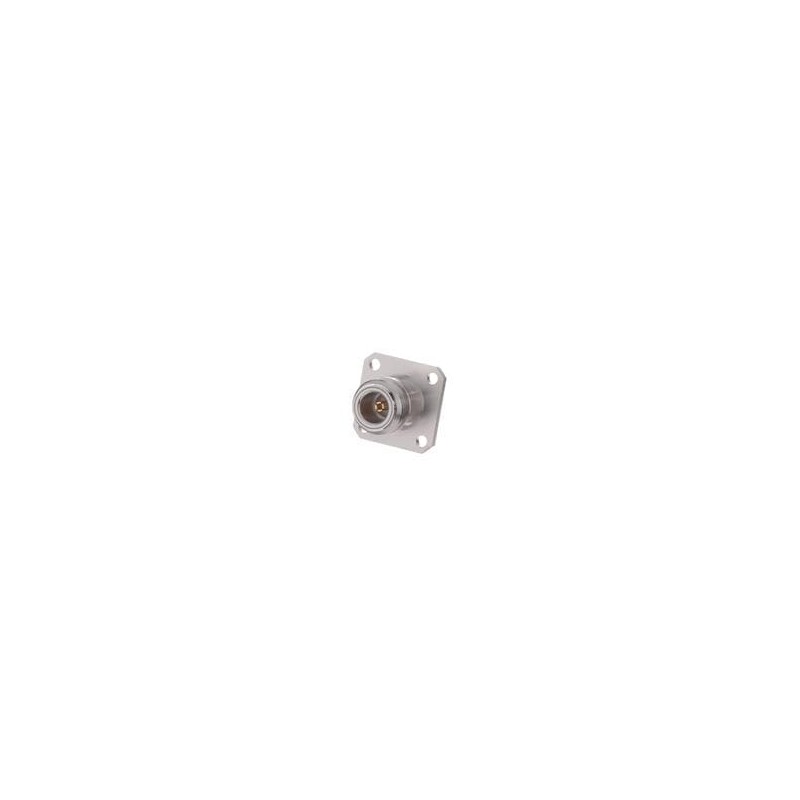 1 pcs : R161416130 - RF Connectors / Coaxial Connectors N / SQUARE FLANGE JACK RECEPTACLE WITH CYLINDRICAL CONTACT