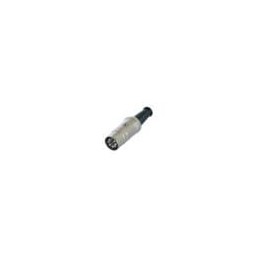 1 pcs : NYS323-U - Circular DIN Connectors 7P MALE PLUG - DIN 270 NCKL/SILV, REAN
