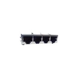 1 pcs : ARJ14A-MASD-A-B-EMU2 - Modular Connectors / Ethernet Connectors CONN MAGJACK 4PORT 100 BASE-T