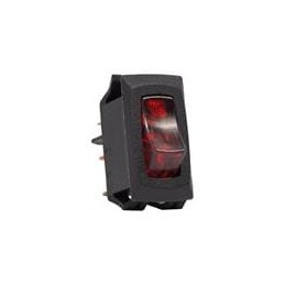 1 pcs : LRA511-CR-B/012V - Rocker Switches 1-pole, OFF - None - ON, 10A 30VDC not HP rated, Illuminated Clear Red Rocker Switch 
