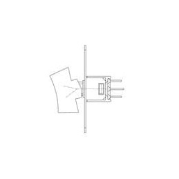 1 pcs : RMD1R102VS2QES - Rocker Switches V-Bracket Slvr DP On-None-On RS