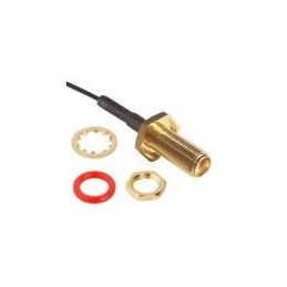 1 pcs : 132422-10 - RF Connectors / Coaxial Connectors Crmp Jack for 1.13mm IP67, Blkhd, 50 Ohm
