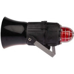 1 pcs - e2s E2xC1X05F Series Red Sounder Beacon, 24 V dc, IP66, Surface Mount, 116dB at 1 Metre