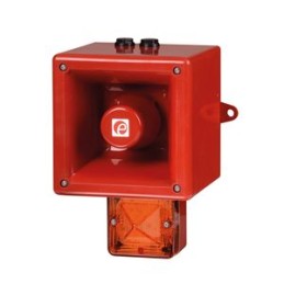 1 pcs - e2s AL112NX Series Amber Sounder Beacon, 230 V, IP66, Wall Mount, 120dB at 1 Metre