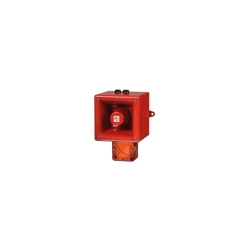 1 pcs - e2s AL112NX Series Amber Sounder Beacon, 230 V, IP66, Wall Mount, 120dB at 1 Metre