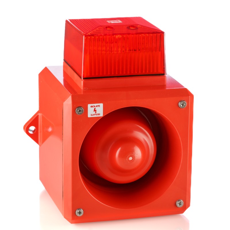 1 pcs - Clifford & Snell YL5IS Series Red Sounder Beacon, 12 - 24 V dc, IP65, Fixed Mount, 105dB at 1 Metre