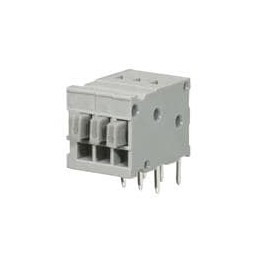 1 pcs : TBL009-254-03GY-2GY - Fixed Terminal Blocks Terminal block, screwless, 2.54, Horizontal, 3, Gray w Gray Button