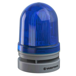 1 pcs - Werma EvoSIGNAL Midi Series Blue Sounder Beacon, 12 - 24 V ac/dc, IP66, Base Mount, 110dB at 1 Metre