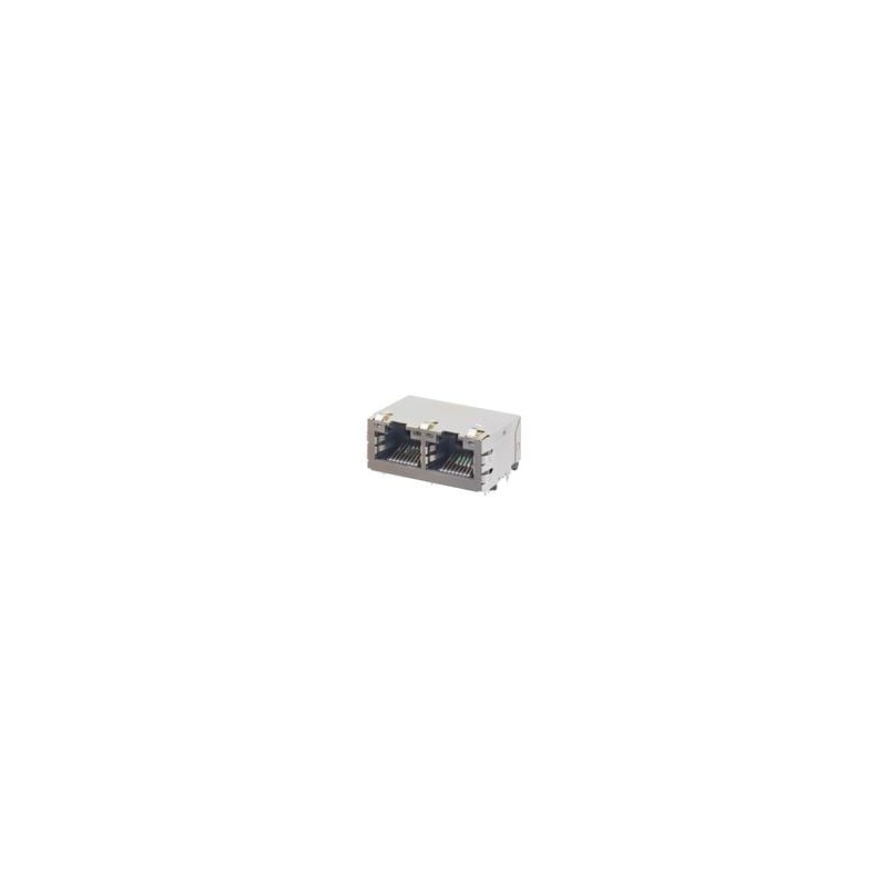 1 pcs : 93828-3026 - Modular Connectors / Ethernet Connectors MXMAG DUAL PORT 4 CORE FE W/ LED