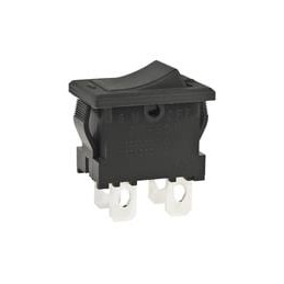 1 pcs : JWS21RAA/UCV - Rocker Switches DPST BLACK CAP AND BODY