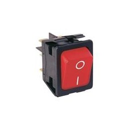 1 pcs : C6053ALNAE - Rocker Switches C6053AL T.BLACK RED 230V WHT