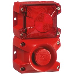 1 pcs - Pfannenberg PA X 1-05 Series Red Sounder Beacon, 230 V ac, Base Mount, 100dB at 1 Metre